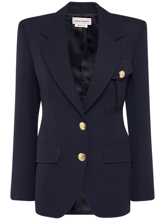 McQueen: Two-button military blazer - women_0 | Luisa Via Roma
