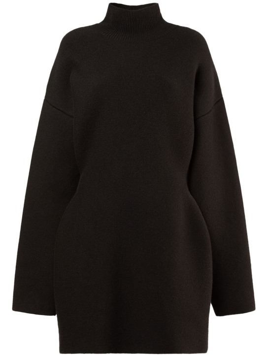 Balenciaga: Hourglass cashmere blend sweater - Black - women_0 | Luisa Via Roma