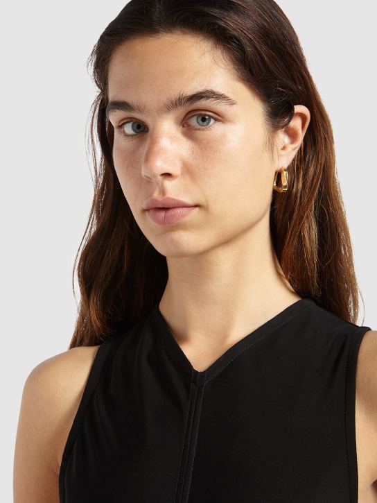 Bottega Veneta: Essentials Twist Triangle hoop earrings - Gold - women_1 | Luisa Via Roma