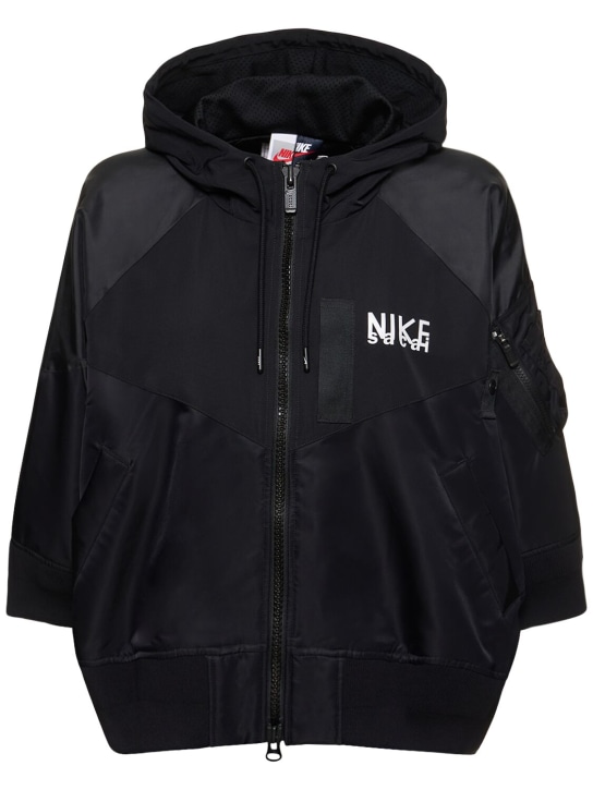 Nike: Sacai full zip jacket - Black - women_0 | Luisa Via Roma