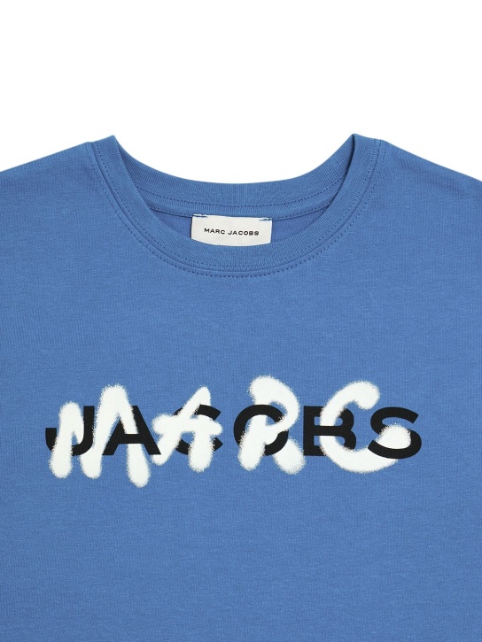 Marc Jacobs: オーガニックコットンジャージーTシャツ - ブルー - kids-boys_1 | Luisa Via Roma