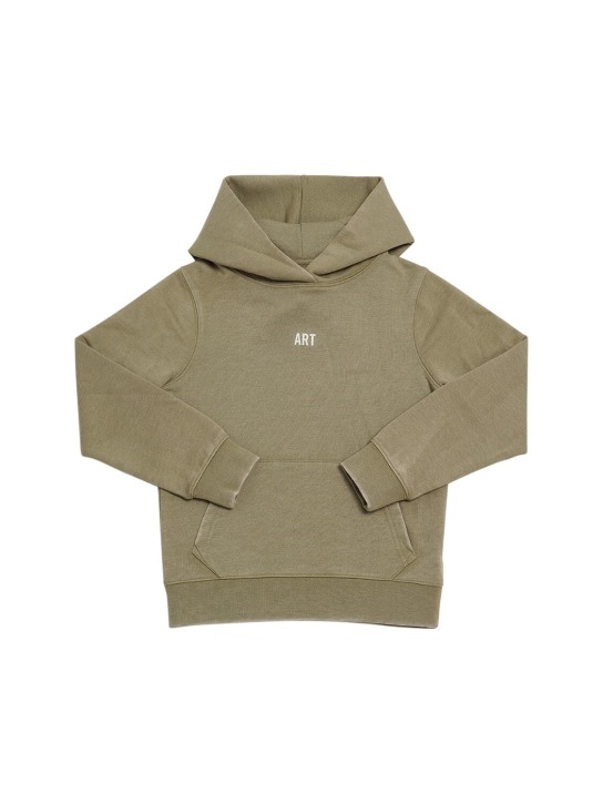 Zadig&Voltaire: Cotton blend hooded sweatshirt - Yeşil - kids-boys_1 | Luisa Via Roma
