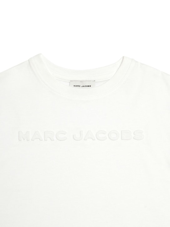 Marc Jacobs: T-shirt en jersey de coton biologique - Blanc - kids-girls_1 | Luisa Via Roma