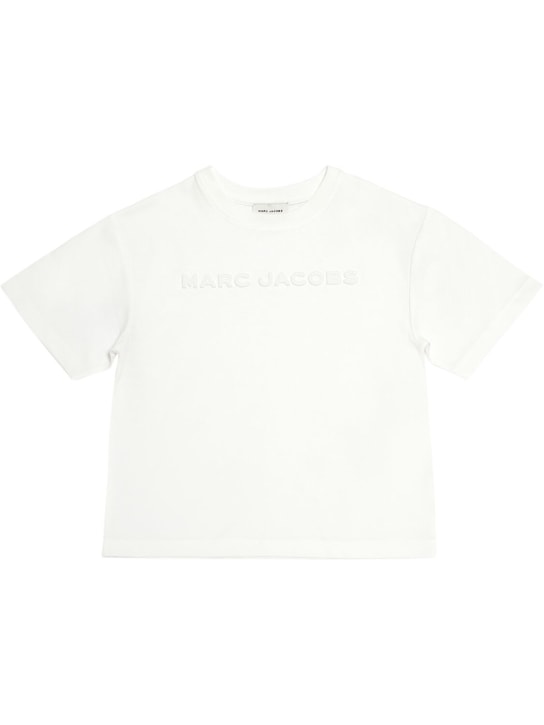 Marc Jacobs: T-Shirt aus Bio-Baumwolljersey - Weiß - kids-boys_0 | Luisa Via Roma