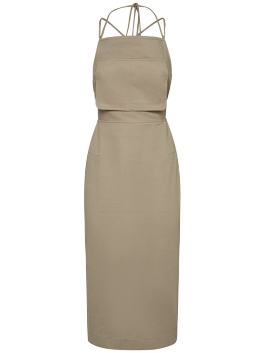 Max Mara: Adorno1234 コットンツイルミディドレス - women_0 | Luisa Via Roma