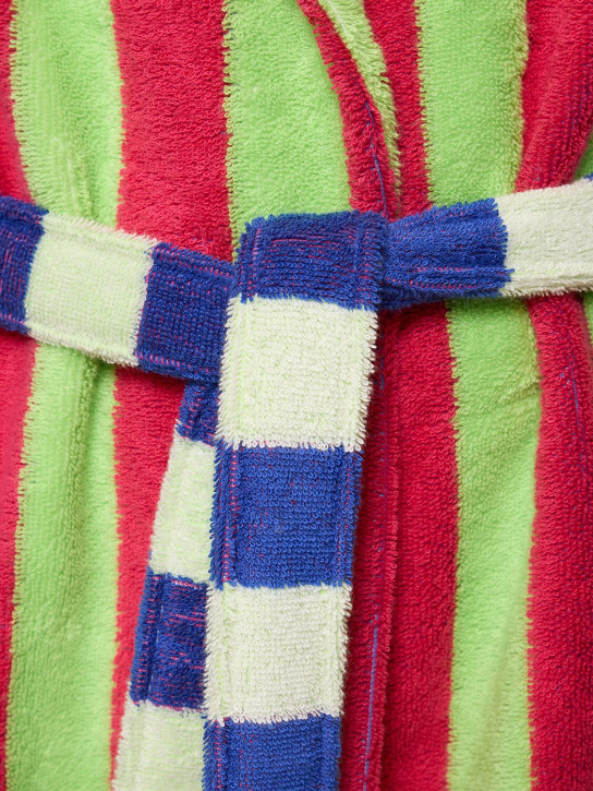Dusen Dusen: Garden Stripe cotton blend bathrobe - Bunt - ecraft_1 | Luisa Via Roma