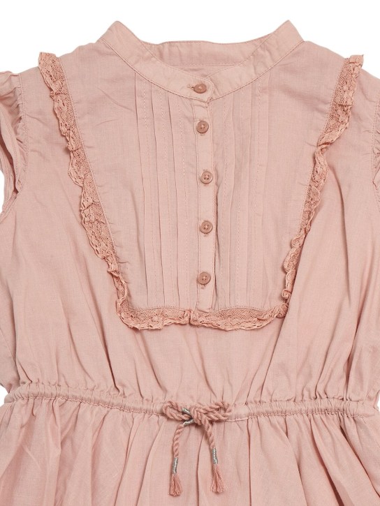 Zadig&Voltaire: Organic cotton tuxedo dress w/ lace trim - Pink - kids-girls_1 | Luisa Via Roma
