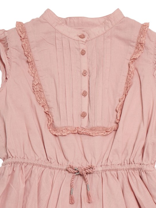 Zadig&Voltaire: Organic cotton tuxedo dress w/ lace trim - Pembe - kids-girls_1 | Luisa Via Roma