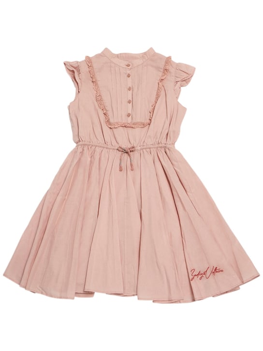 Zadig&Voltaire: Organic cotton tuxedo dress w/ lace trim - Pink - kids-girls_0 | Luisa Via Roma