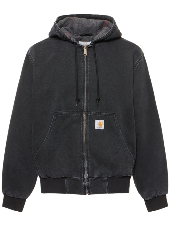 Carhartt WIP: Giacca OG Active in cotone stonewashed - Black Stone - men_0 | Luisa Via Roma
