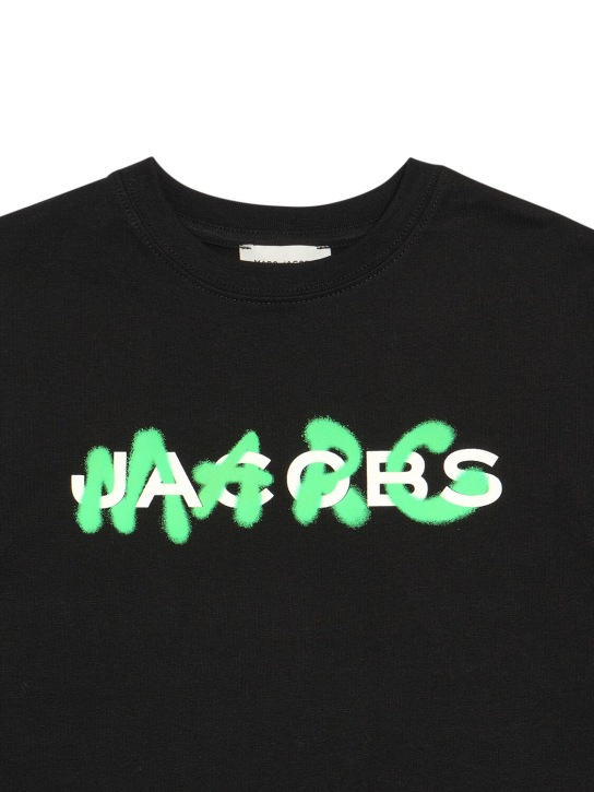 Marc Jacobs: オーガニックコットンジャージーTシャツ - ブラック - kids-boys_1 | Luisa Via Roma