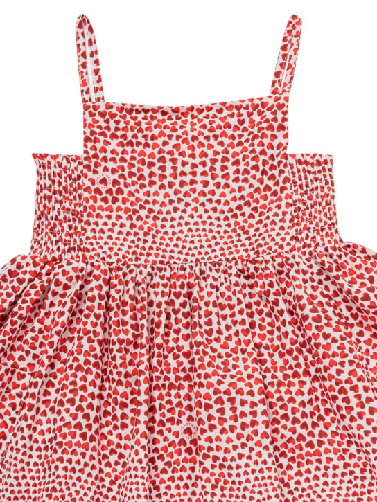 Stella Mccartney Kids: Woven cotton AOP voile dress - Ivory/Red - kids-girls_1 | Luisa Via Roma