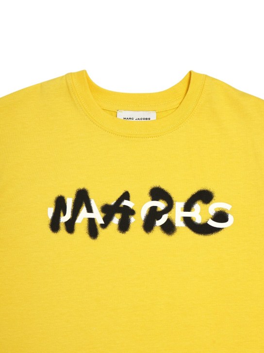 Marc Jacobs: 有机棉平纹针织T恤 - 黄色 - kids-boys_1 | Luisa Via Roma