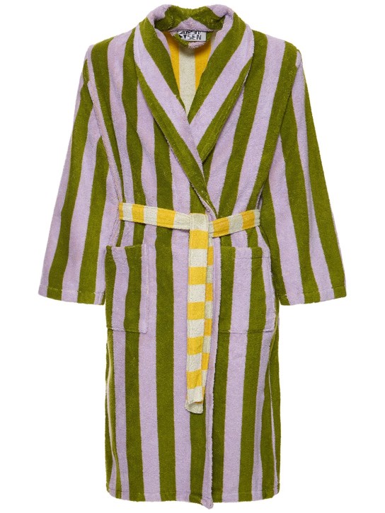 Dusen Dusen: Sea Stripe cotton blend bathrobe - Bunt - ecraft_0 | Luisa Via Roma