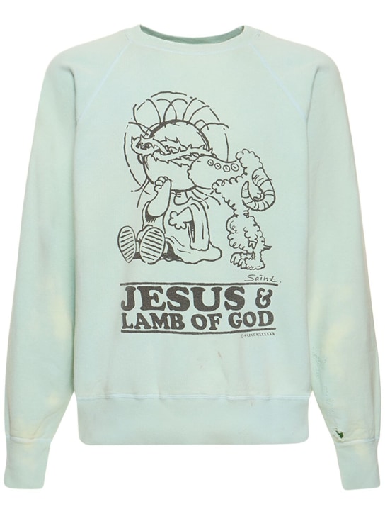 Saint Michael: Saint crewneck sweatshirt - Mavi - men_0 | Luisa Via Roma