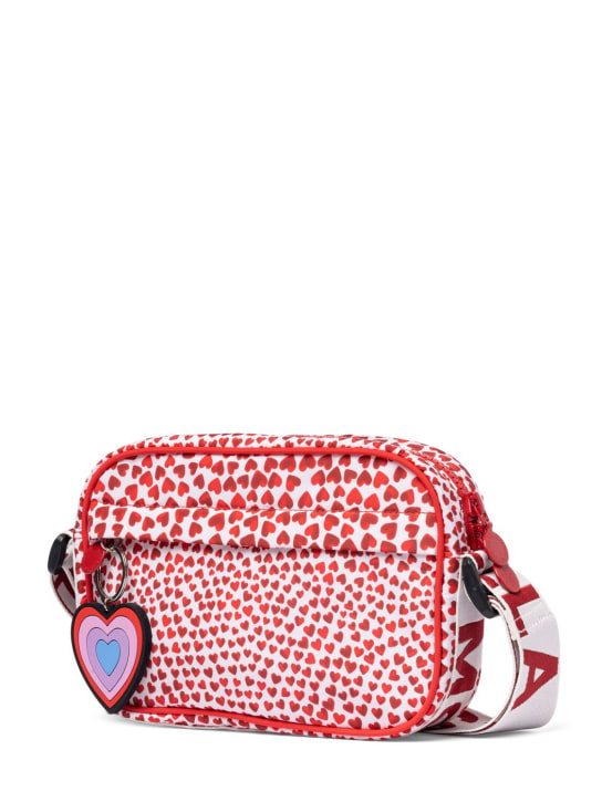 Stella Mccartney Kids: Printed tech fabric AOP shoulder bag - Ivory/Red - kids-girls_1 | Luisa Via Roma