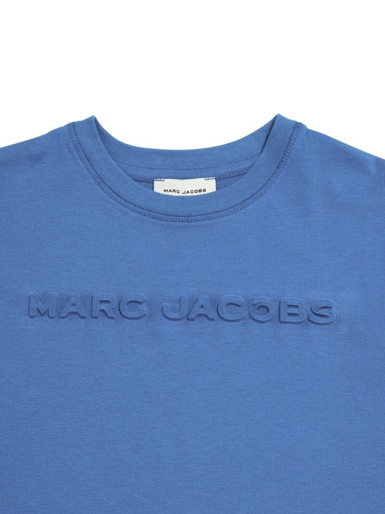 Marc Jacobs: T-shirt en jersey de coton biologique - Bleu - kids-boys_1 | Luisa Via Roma