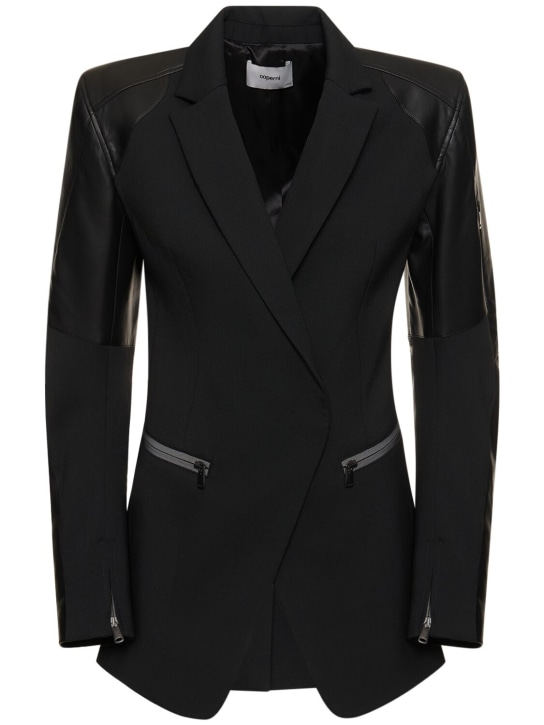 Coperni: Tailored viscose blend jacket - Nero - women_0 | Luisa Via Roma