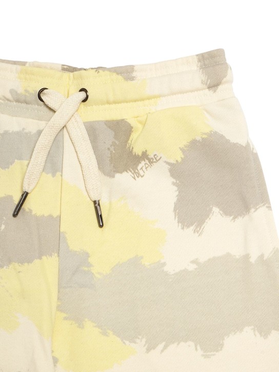 Zadig&Voltaire: Logo print cotton sweat shorts - Bej - kids-boys_1 | Luisa Via Roma