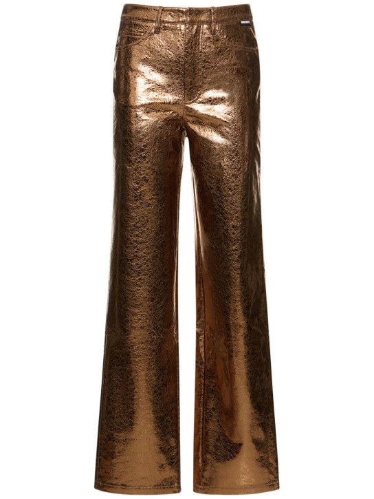 Rotate: Textured tech high rise pants - Brown - women_0 | Luisa Via Roma