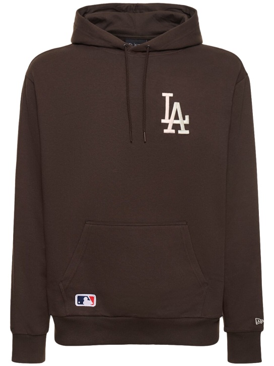 New Era: Los Angeles Dodgers hoodie - Brown/White - men_0 | Luisa Via Roma