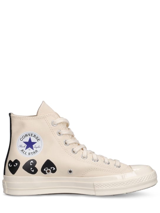 Comme des Garçons Play: Sneakers Play Converse in cotone 20mm - Bianco - women_0 | Luisa Via Roma