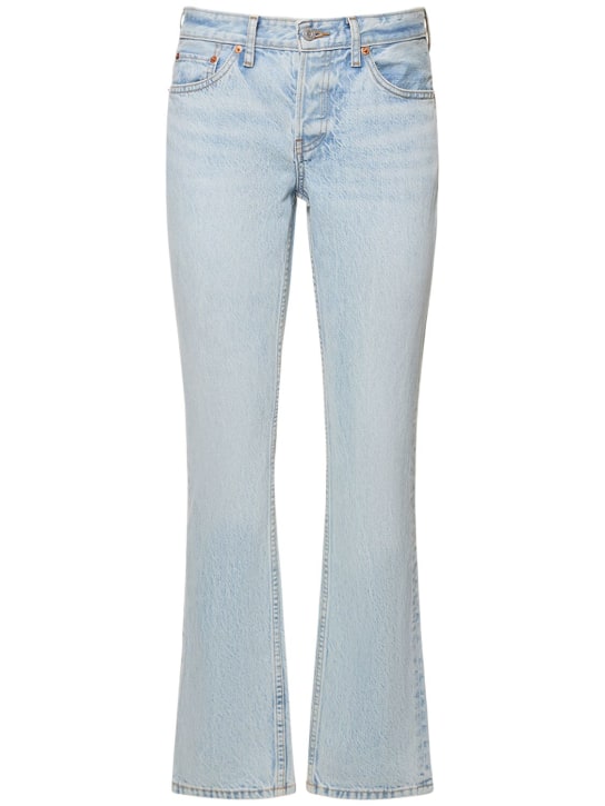 RE/DONE: RE/DONE & Pam low rise straight jeans - Açık Mavi - women_0 | Luisa Via Roma