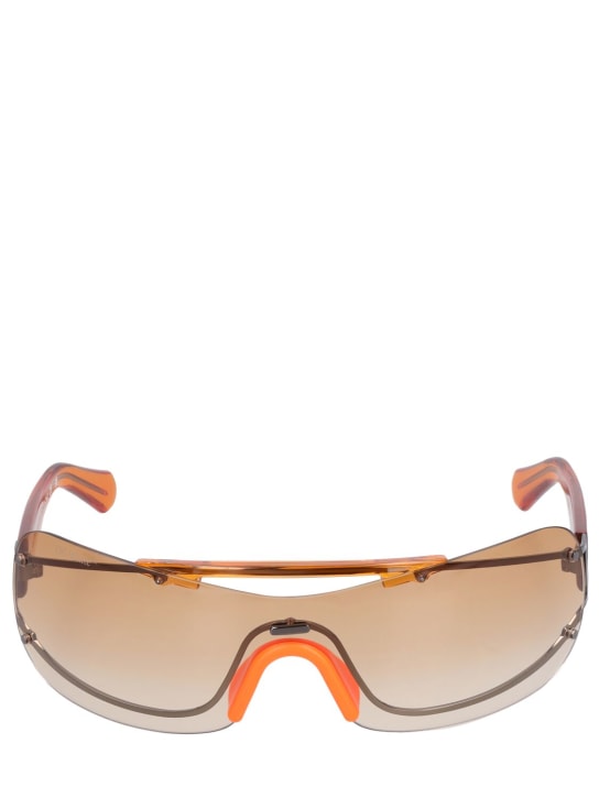 Off-White: Big Wharf acetate sunglasses - Orange - men_0 | Luisa Via Roma