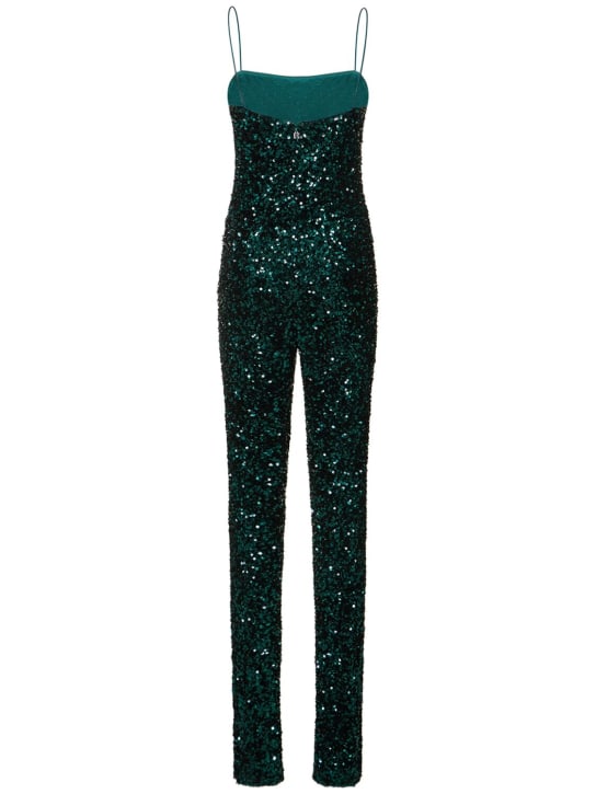 Rotate: Tuta con paillettes - Verde - women_4 | Luisa Via Roma