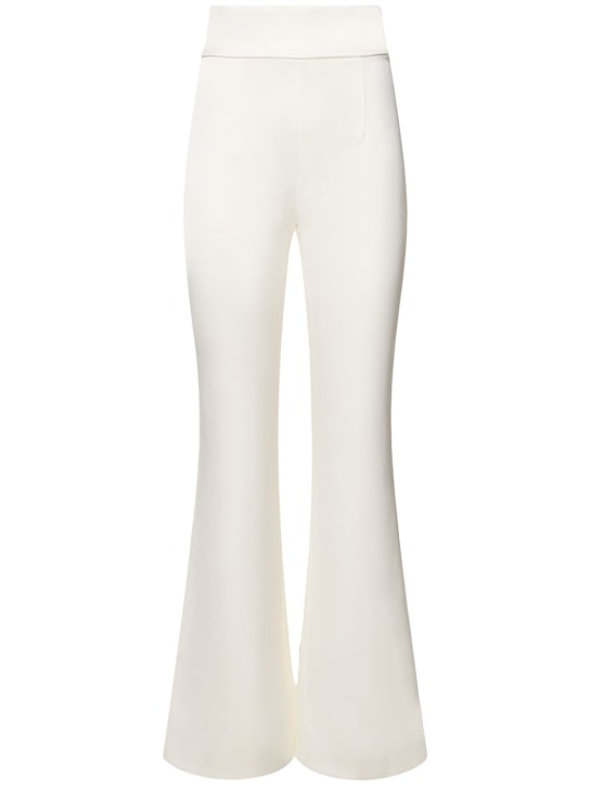 Galvan: 绸缎塑形直筒裤 - 白色 - women_0 | Luisa Via Roma