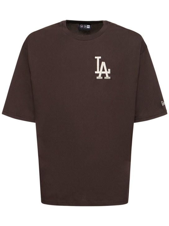 New Era: T-shirt League Essentials LA Dodgers - Marron/Blanc - men_0 | Luisa Via Roma