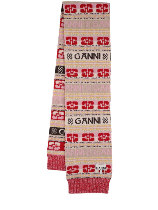 Graphic wool scarf - GANNI - Women | Luisaviaroma