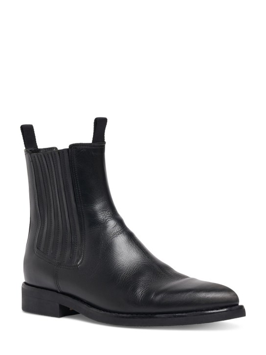 Golden Goose: Chelsea leather boots - Black - men_2 | Luisa Via Roma