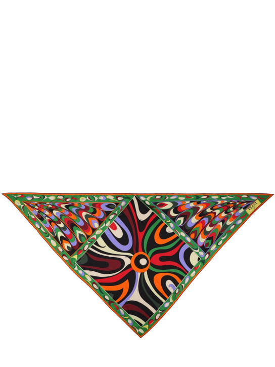 Pucci: Triangle printed silk twill scarf - women_0 | Luisa Via Roma