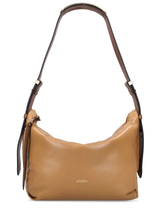 Isabel Marant: Leyden leather shoulder bag - Golden Beige - women_0 | Luisa Via Roma