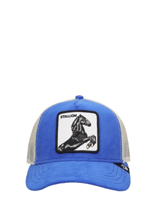 Goorin Bros: Sly Stallione trucker hat - Blue - men_0 | Luisa Via Roma