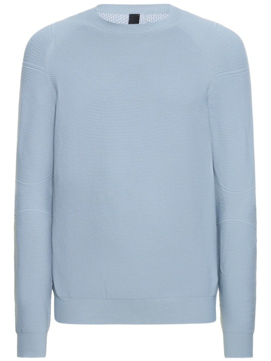 Alphatauri: Fosop crewneck sweater - Stone Blue - men_0 | Luisa Via Roma