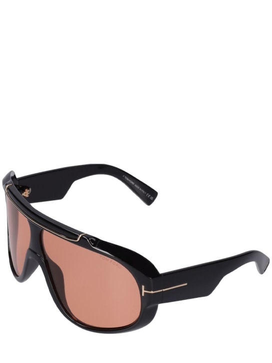 Tom Ford: Rellen mask sunglasses - Black/Brown - women_1 | Luisa Via Roma
