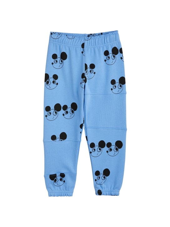 Mini Rodini: Pantalones deportivos de algodón orgánico - Azul - kids-boys_0 | Luisa Via Roma