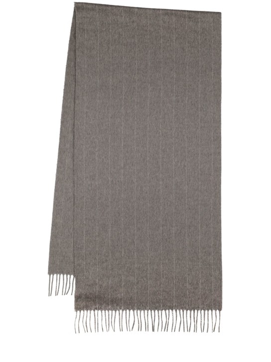 Loro Piana: Pinstripe cashmere scarf - women_0 | Luisa Via Roma