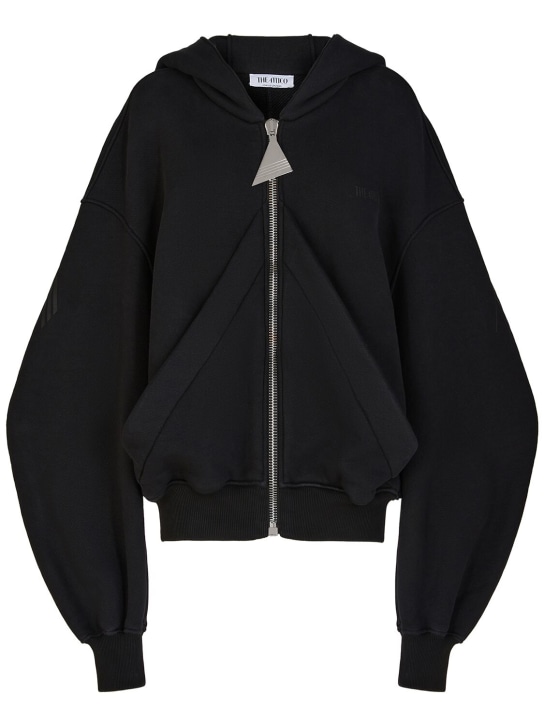 The Attico: Gabardine hooded bomber jacket - women_6 | Luisa Via Roma