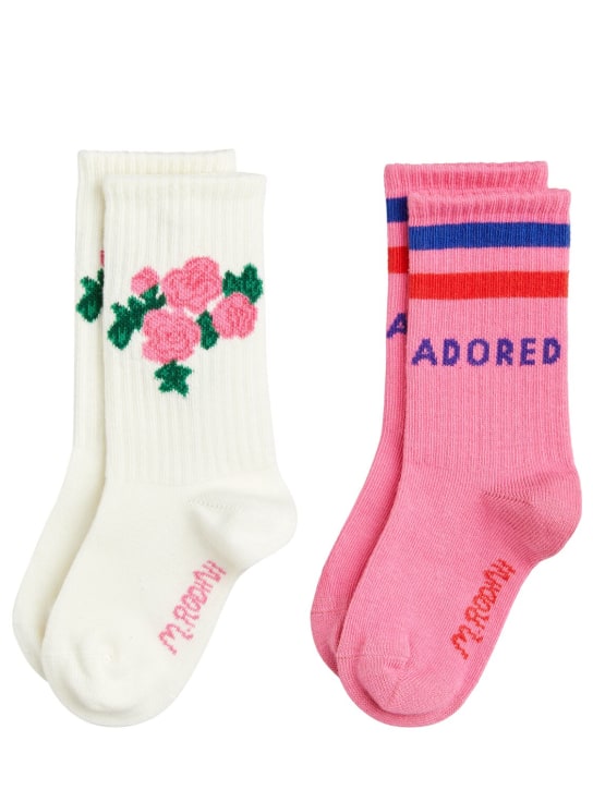 Big Flower Design Cotton Socks 