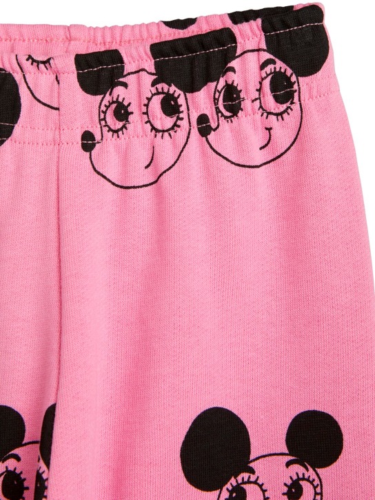 Mini Rodini: RitzRats print organic cotton sweatpants - Dark Pink - kids-girls_1 | Luisa Via Roma