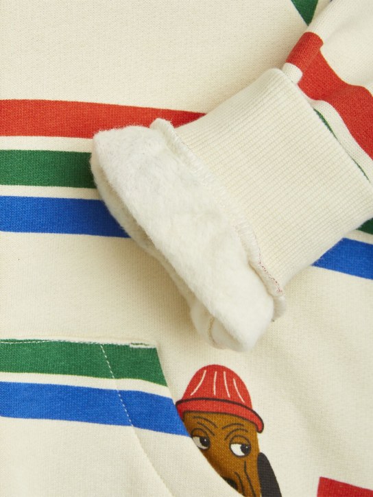 Mini Rodini: Printed organic cotton zip hoodie - White/Multi - kids-boys_1 | Luisa Via Roma