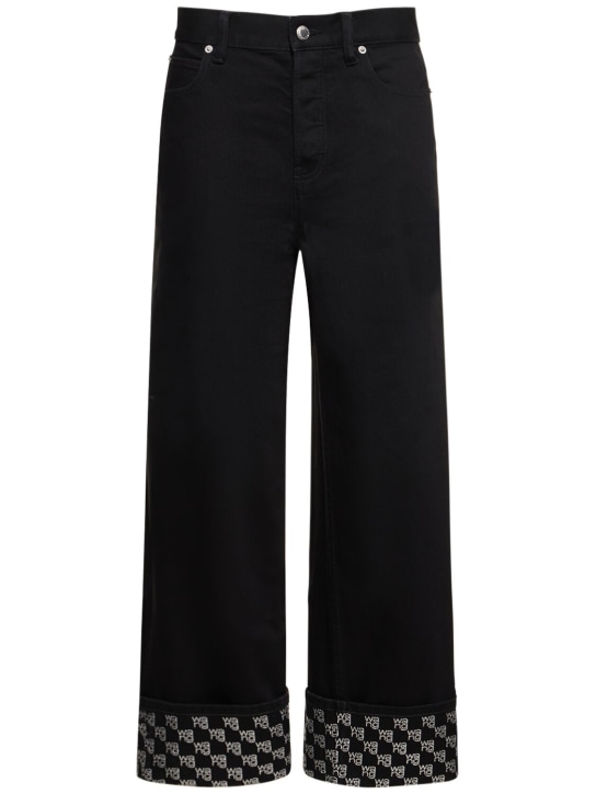 Alexander Wang: Embellished straight jeans - Black - women_0 | Luisa Via Roma