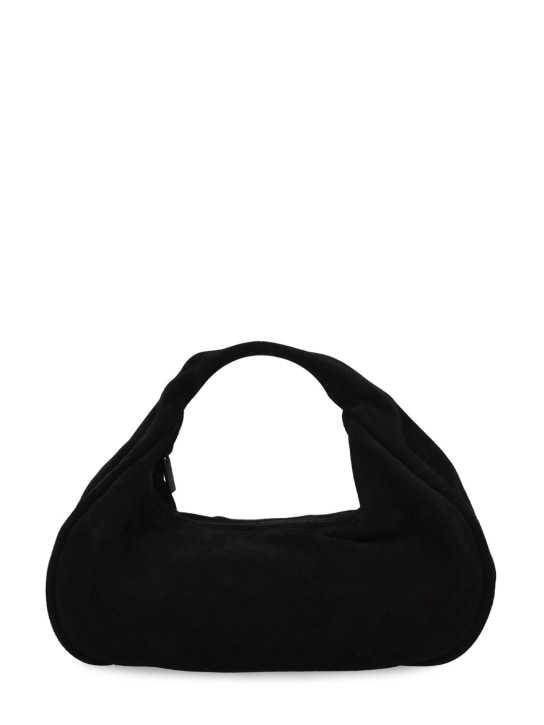 St. Agni: Bon Bon suede top handle bag - Black - women_0 | Luisa Via Roma
