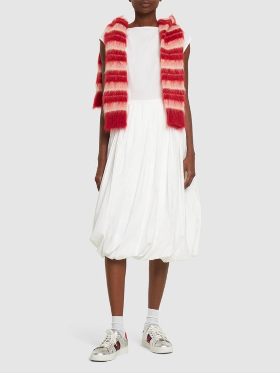 Marni: Cotton poplin sleeveless midi dress - Beyaz - women_1 | Luisa Via Roma