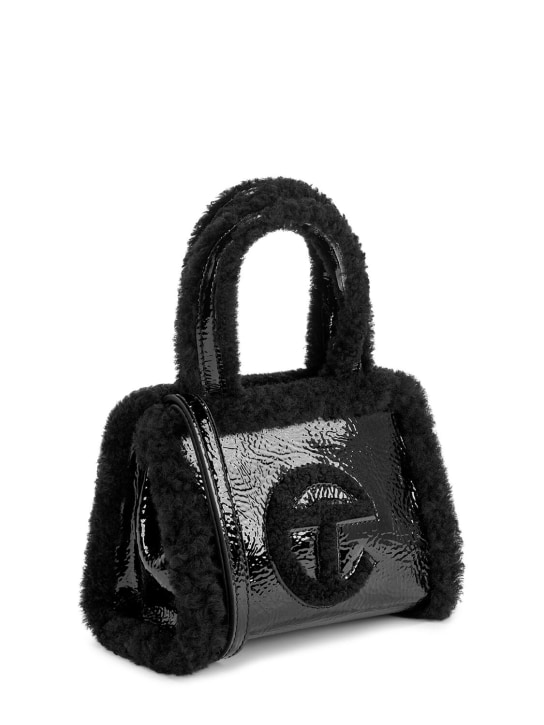 Ugg X Telfar: Small Telfar Crinkle patent shopper bag - men_1 | Luisa Via Roma