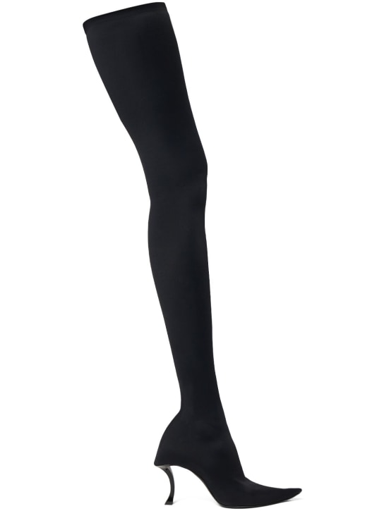 Balenciaga: 100mm hohe Stiefel aus Nylon „Hourglass“ - Schwarz - women_0 | Luisa Via Roma