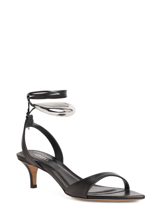 Isabel Marant: 50mm Alziry-GD leather sandals - women_1 | Luisa Via Roma